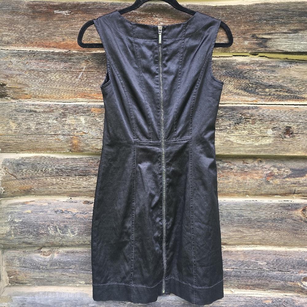 Calvin Klein Women's Little Black Dress with Zipper Details Size 0 - Picture 5 of 8